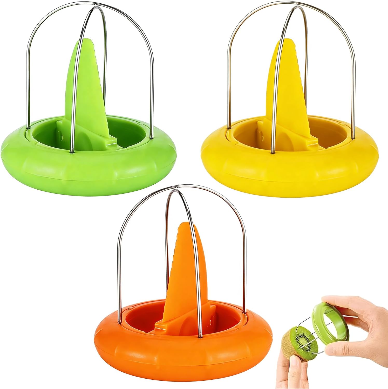 3er-set Kiwischäler Mit Kiwi-schneider Aus Kunststoff – Mini-obst- Und Kiwi-schneider – Hobel – Küchenutensil – Peeling