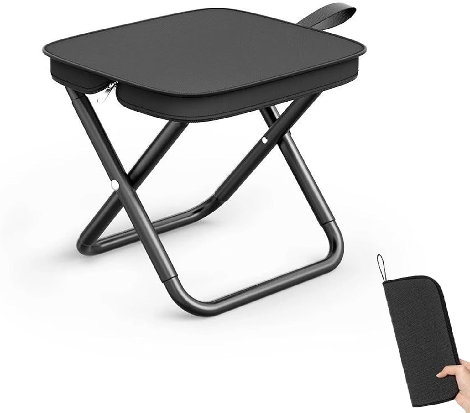 Tragbarer Klapphocker, Klappstuhl Für Camping, Angelstuhl, Campingzubehör, Kleiner Klapphocker Für Outdoor-aktivitäten Wie Reisen, Wandern, Gartenarbeit, Angeln, Grillen Und Strand