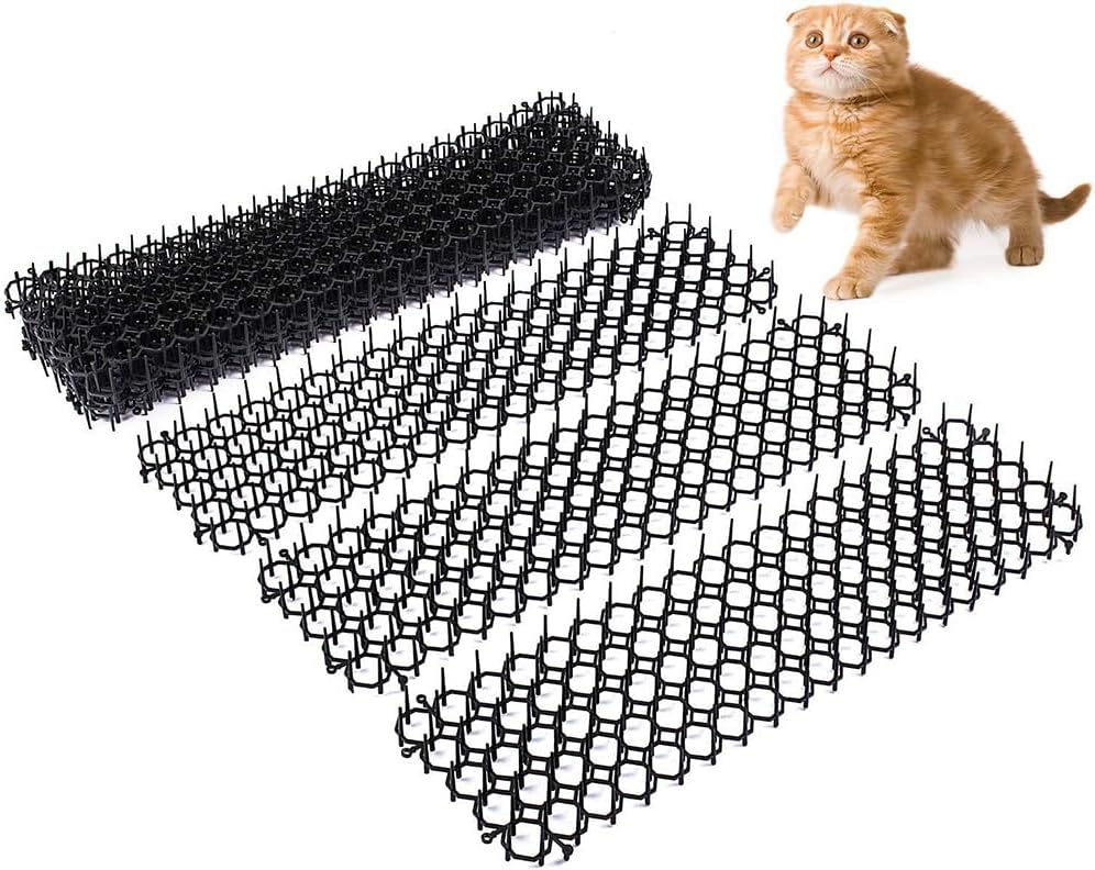 Katzenschutznetz, Katzenschutzmatte, Stachelleiste, 13 X 49 Cm, Stopper Gegen Haustiergraben, Abschreckungsmittel Für Den Außenbereich, Stachelmatte Aus Kunststoff Für Hof Und Balkon (10 Stück)
