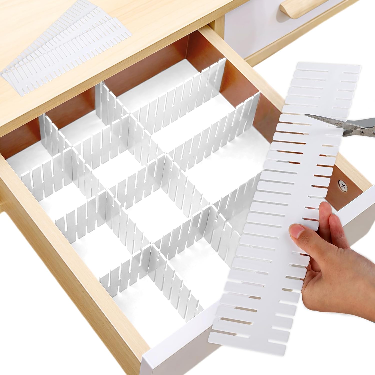 16 Verstellbare Schubladeneinsätze – Schubladenorganizer Für Unterwäsche, Socken Und Schmuck – Verstellbare Schubladeneinsätze, Ideal Zur Optimalen Organisation Ihrer Schubladen.