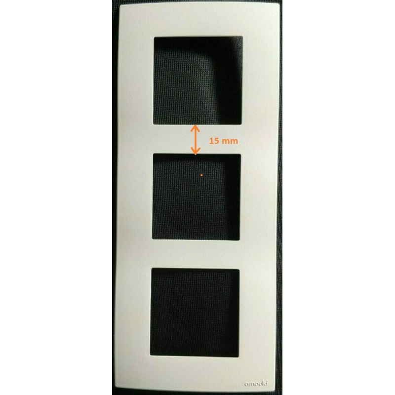 Arnould 60861 – Vertikale Dreifach-leuchtenplatte – Weiß – Espace Lumiere