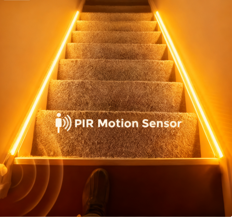 Meter (16,4 Fuß) Langer, Flexibler Lichtstreifen Mit Bewegungsmelder, Warmweißem Licht Und Pir-sensor, Geeignet Für Den Innen- Und Außenbereich (mit Kleberückseite).