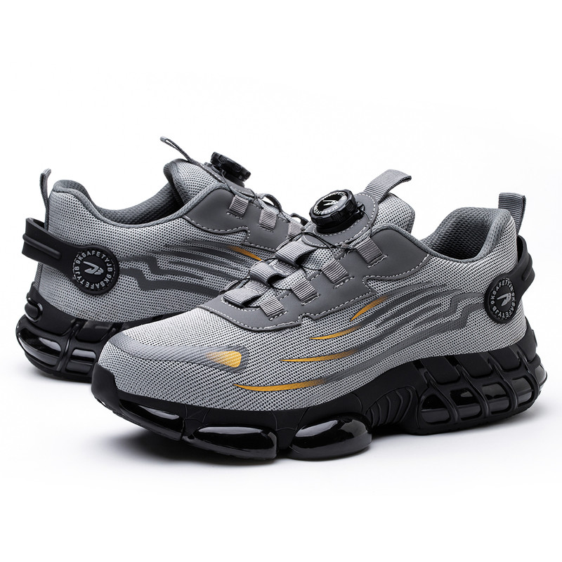 S3 Sicherheitsschuhe, Größe 39, Leicht Und Atmungsaktiv, Stylische Zehenschutzkappe, Sportliche Schuhe, Stoß- Und Stahlfeste Zehenkappe, Keine Schnürsenkel Erforderlich - Crea