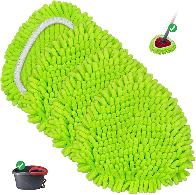 Wischmoppköpfe Für Vileda Easywring, 4er-pack, Waschbares Chenille, Für Nass- Und Trockenreinigung