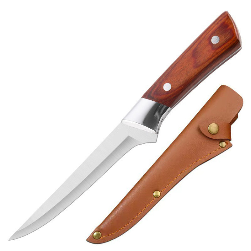 Ausbeinmesser Aus Edelstahl – Ideal Zum Zerlegen, Häuten Und Schneiden Von Fleisch – Rasiermesserscharfe Klinge – Jagd- Und Küchenmesser – Griff Aus Massivholz