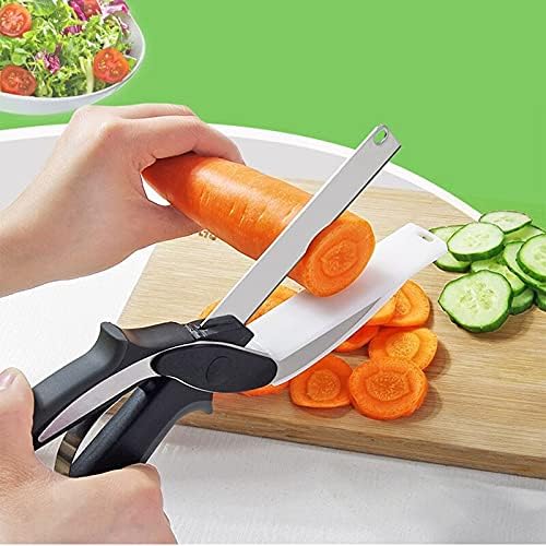Multifunktionale 2-in-1-küchenschere Für Obst, Gemüse Und Fleisch Auch Ein Vielseitiges Schneidewerkzeug Für Schneidebretter.