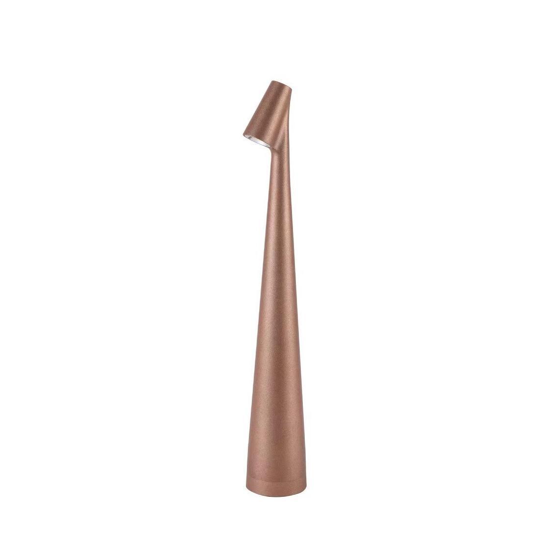 Tragbare, Kabellose, Wiederaufladbare Und Stylische Schreibtischlampe Mit Aluminiumgehäuse Und Berührungsempfindlichem Licht, Ideal Für Wohnzimmer Oder Büro, Mit Drei Dimmstufen (braun, D1,9 X 13,7) -