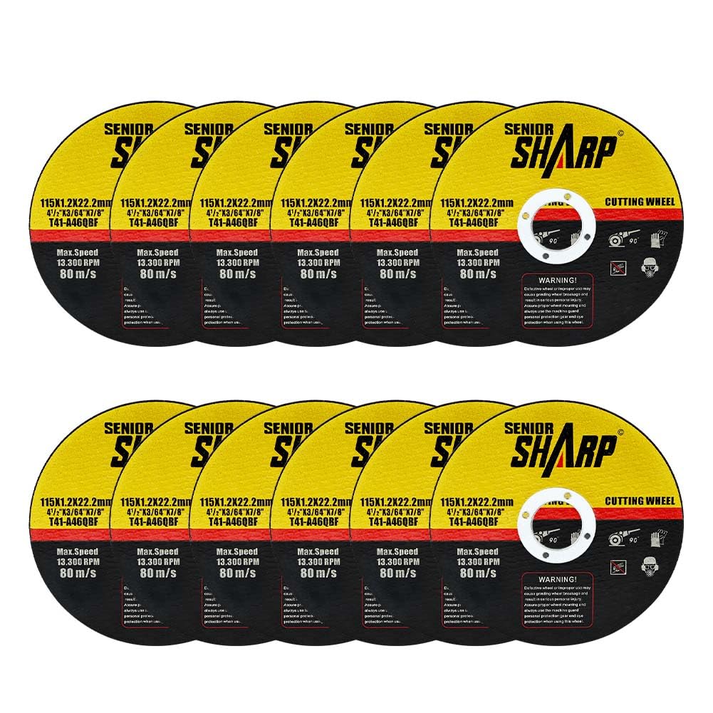 115-mm-metalltrennscheiben, 12er-pack Für Winkelschleifer, 115 X 1,2 Mm, Schnelles Schneiden Von Stahl, Eisen, Metall Und Holz, Spezial-schleifscheiben