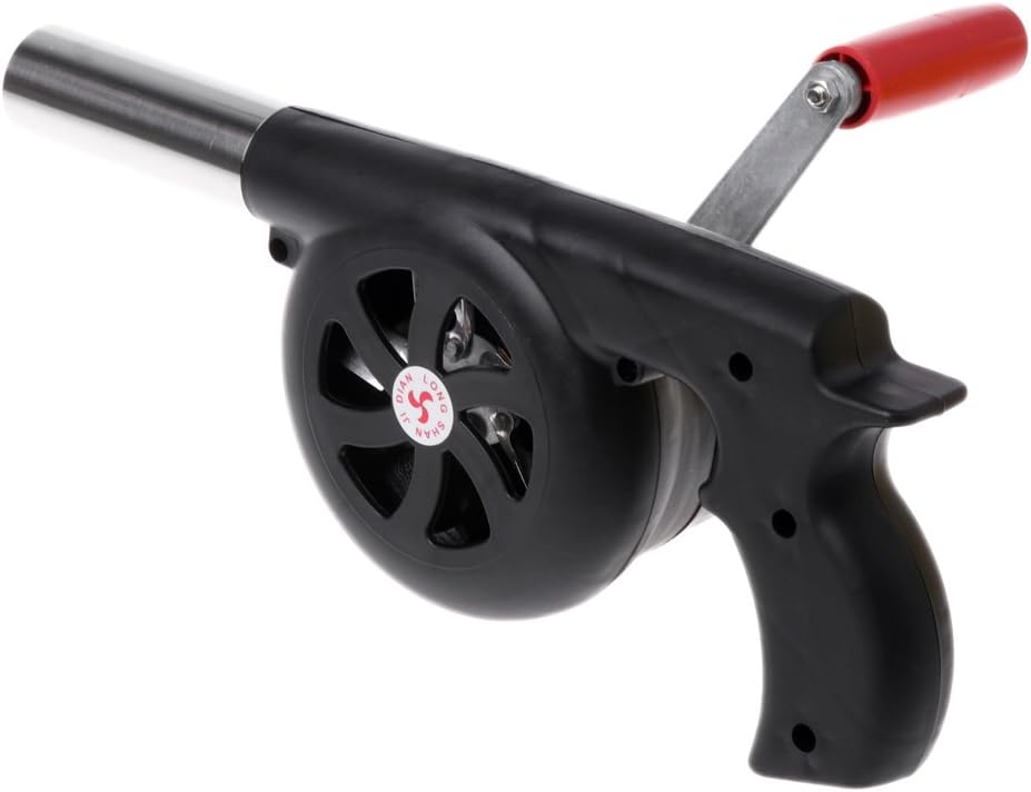 Outdoor-küchenventilator Für Grills, Mini-handkurbelventilator, Camping- Und Picknickkocherzubehör, Handkurbel-grillwerkzeug (schwarz)