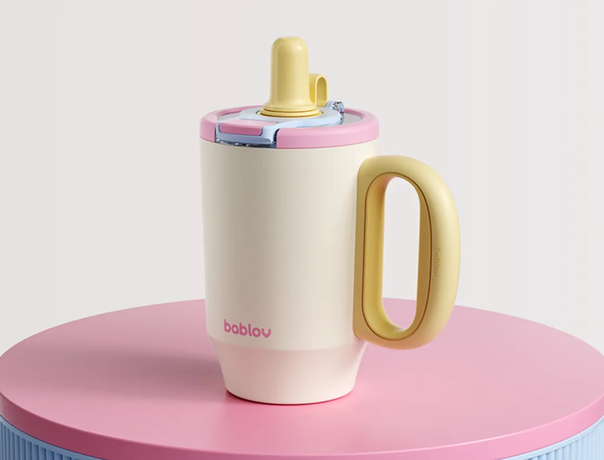 Isolierter Kaffeebecher Auslaufsicherer Becher Mit Strohhalm, Großes Fassungsvermögen Und Hübsches Design Für Frauen – Ideal Für Büro, Getränke Und Reisen, Cremeweiß