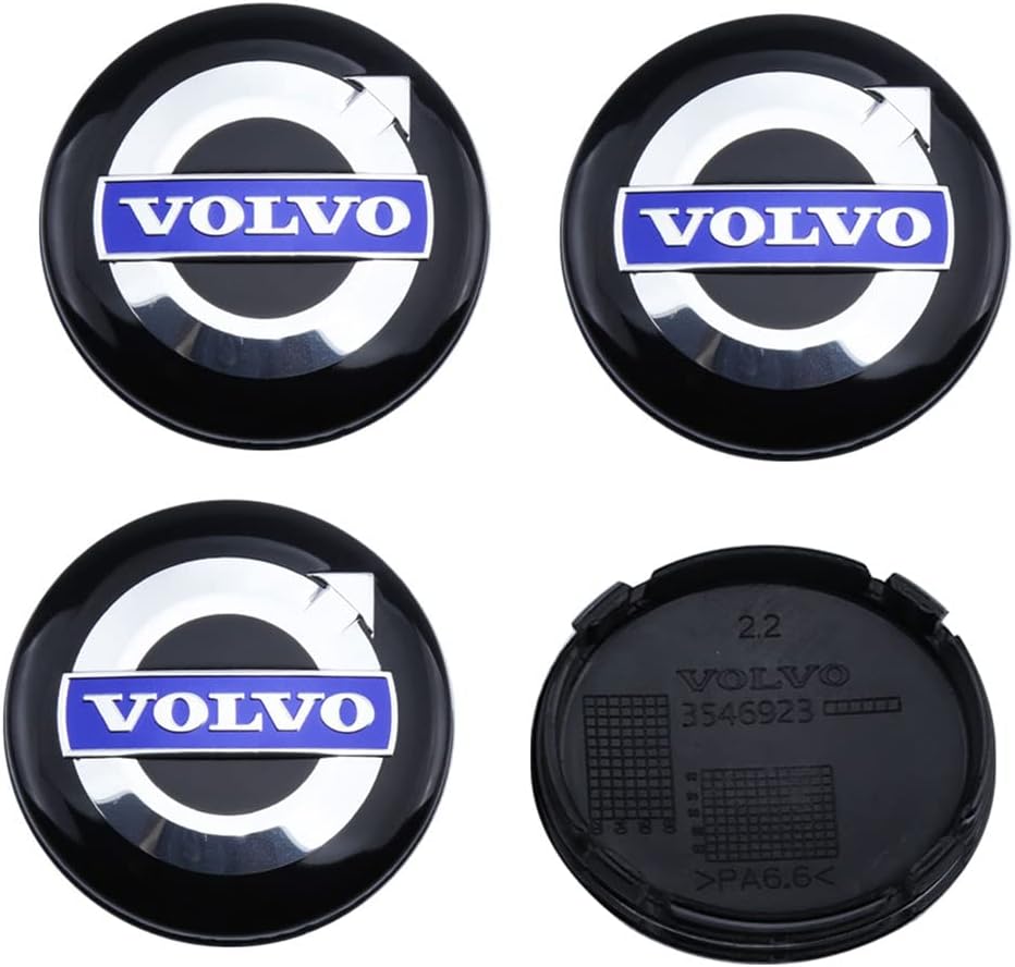 4 Radkappen Für Volvo S90 S60 Xc60 Xc40 Xc90 V40 V60 S60 S80, 64 Mm/2,48 Zoll, Abs-radkappe (blau)