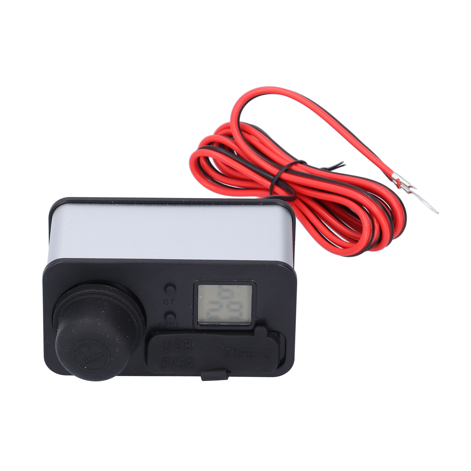 12v Motorrad-ladegerät Usb Typ-c Wasserdichter Handy-netzteiladapter Mit Zigarettenanzünder Silber