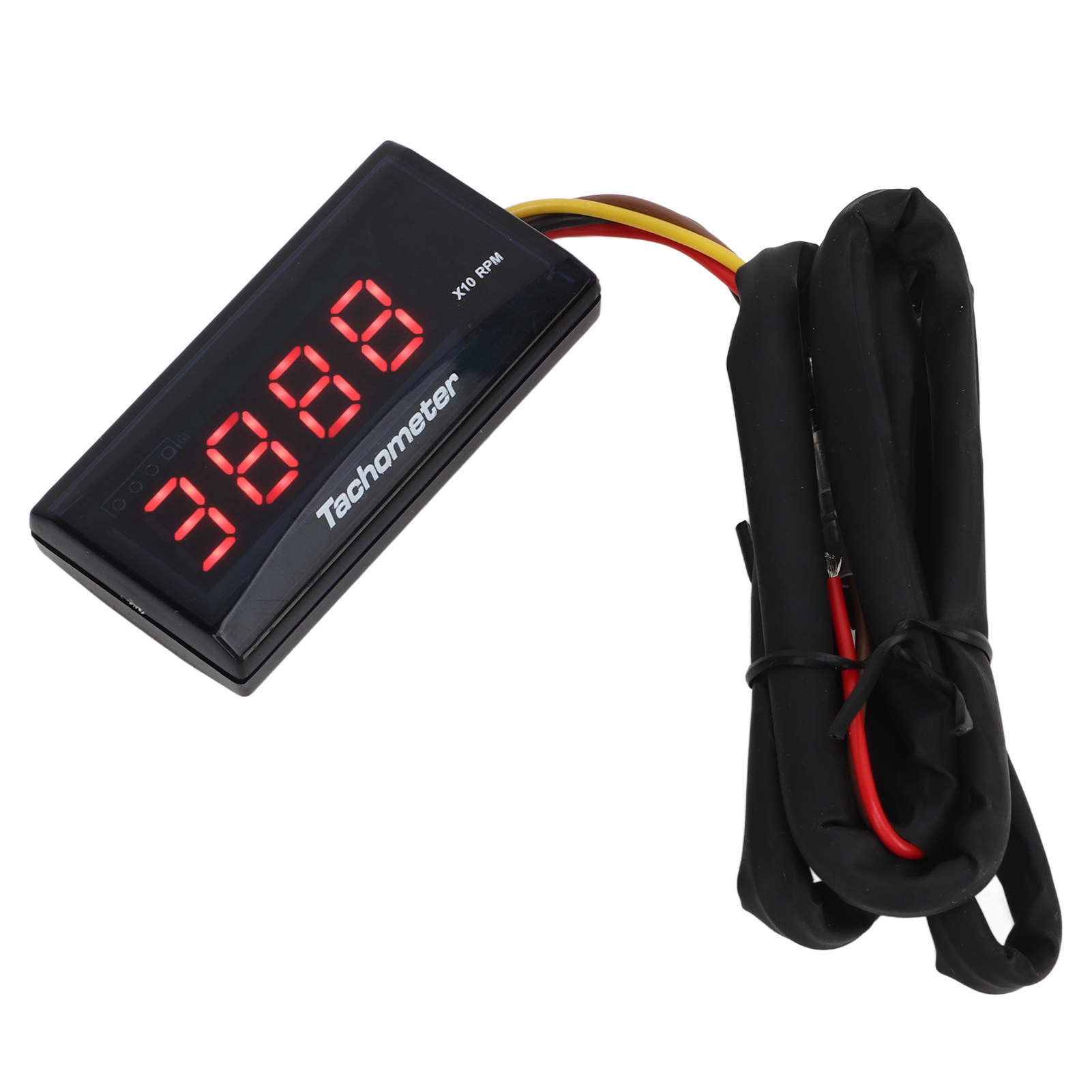 Compte-tours Moto Dc 12v Ultra Fin Lcd Étanche Rétroéclairé Rouge Pour Modification