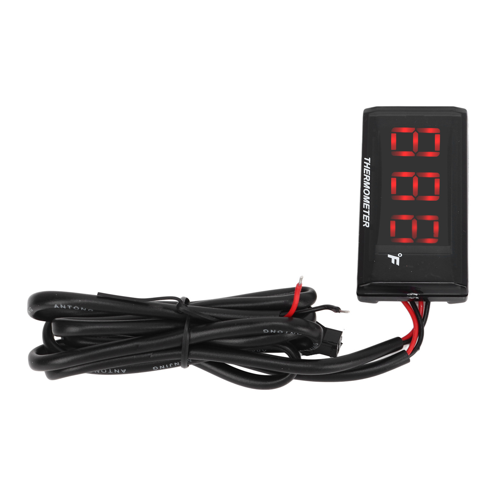 Thermomètre Lcd Pour Moto, Ultra-fin Et Étanche, Avec Adaptateur Pour Bougie D'Allumage 10 Mm, 12 V Cc, Rouge.