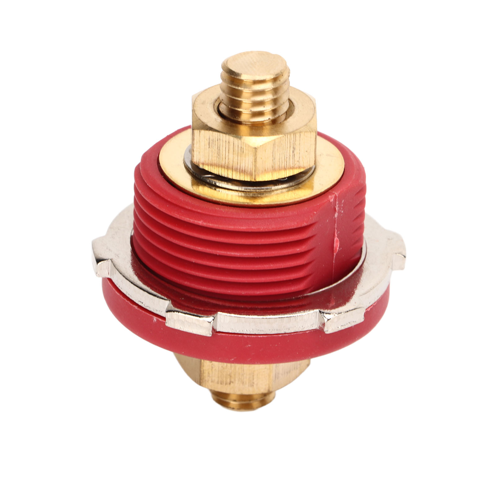 Borne De Batterie Traversante 3/8 Po 250 A En Alliage De Zinc Et Laiton, Universelle Pour Voiture, Camping-car, Bateau Et Yacht, Rouge