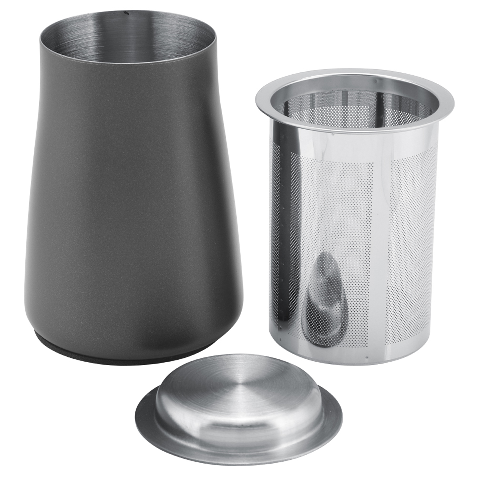 Edelstahl-kaffeepulversieb, Staubdichter Mehlfilterbecher, Mühlenzubehör (schwarz)