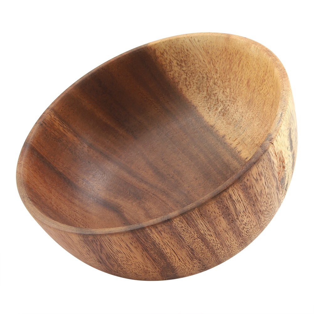 Massive Akazienholzschale Für Salat, Suppe, Reis, Handgefertigte Holzschale, Küchenutensil (16 X 7 Cm)