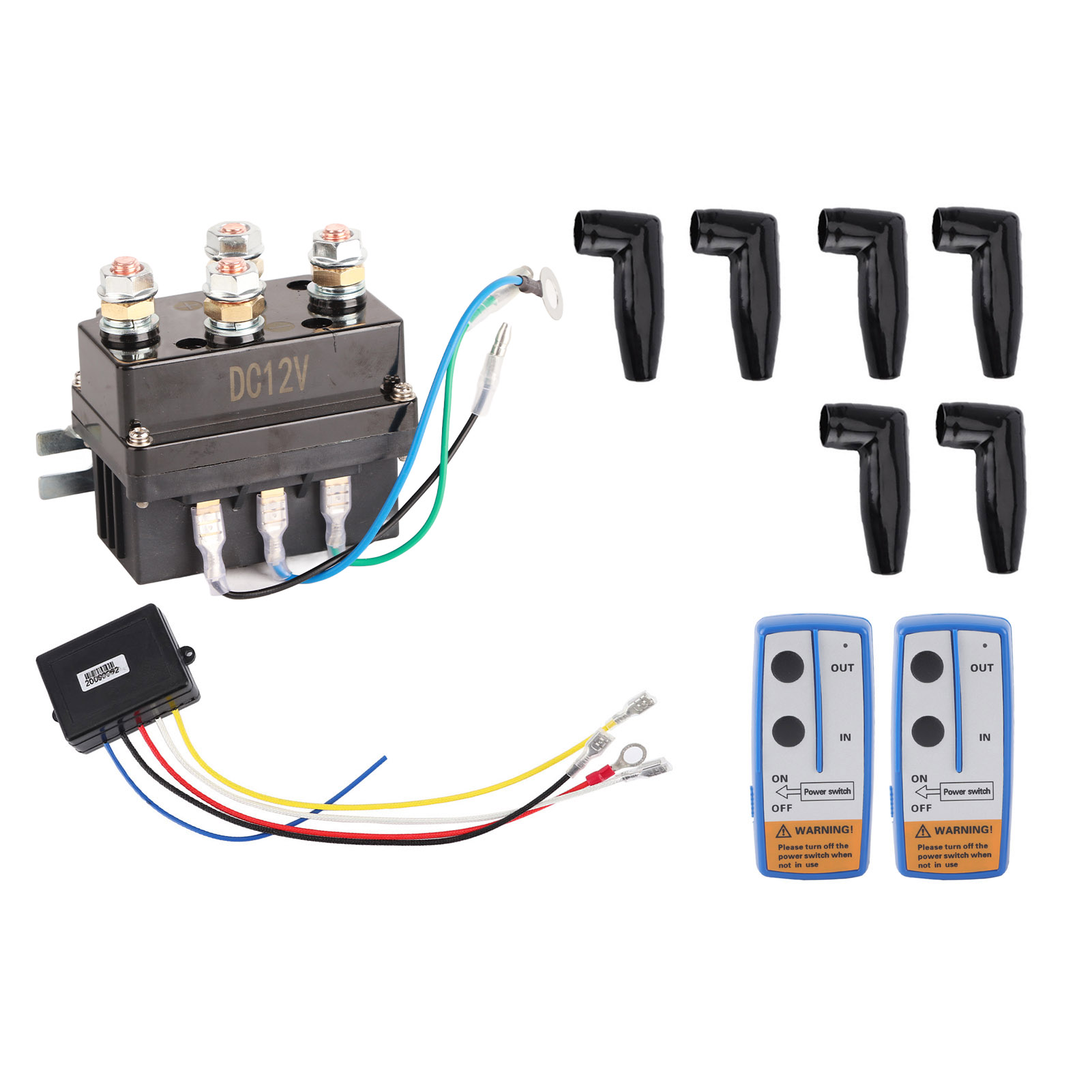 12v 400a Elektrisches Seilwinden-magnetrelais Mit 6 Schutzkappen Für Atv, Utv Und 4x4 Fahrzeuge