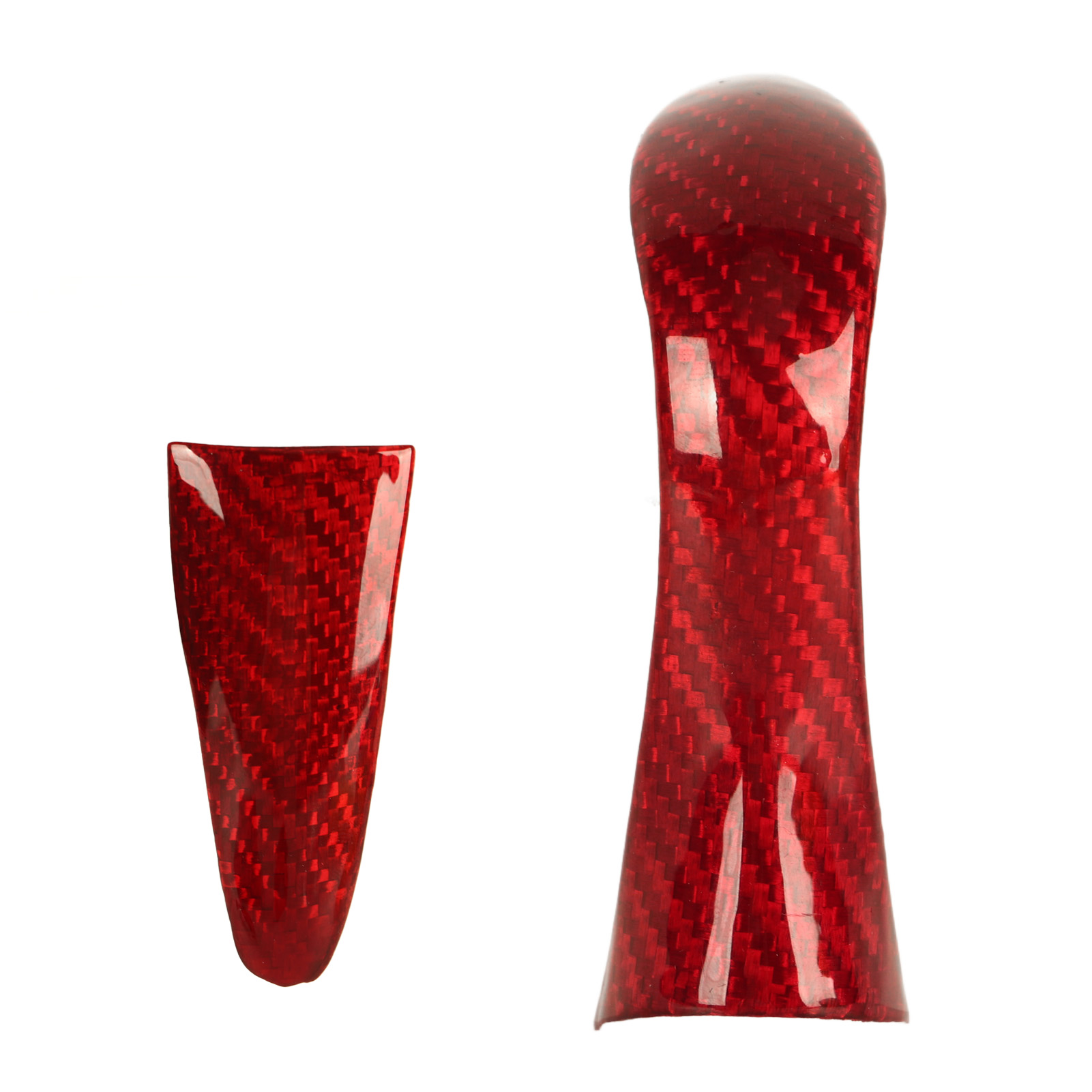 Cache De Pommeau De Levier De Vitesse En Fibre De Carbone Rouge Brillante Et Lisse, Résistant Aux Hautes Températures, Pour Infiniti Q50 2014-2017