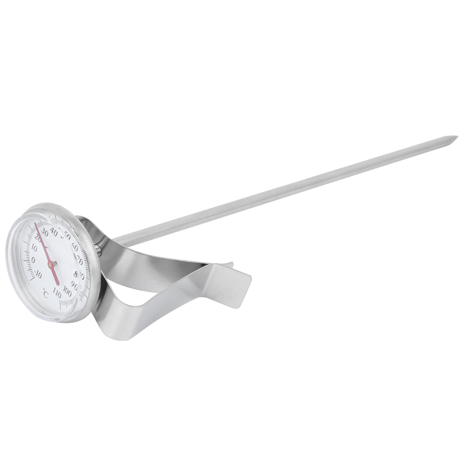 Verstellbares Hängethermometer Für Kaffeeschaum Mit Clip, Lange Ausführung