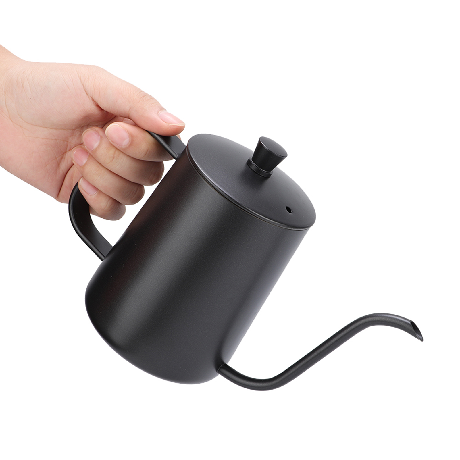 Edelstahl-teekessel Mit Schwanenhals, Filterkaffeekanne Mit Langem, Schmalem Ausguss (350 Ml)