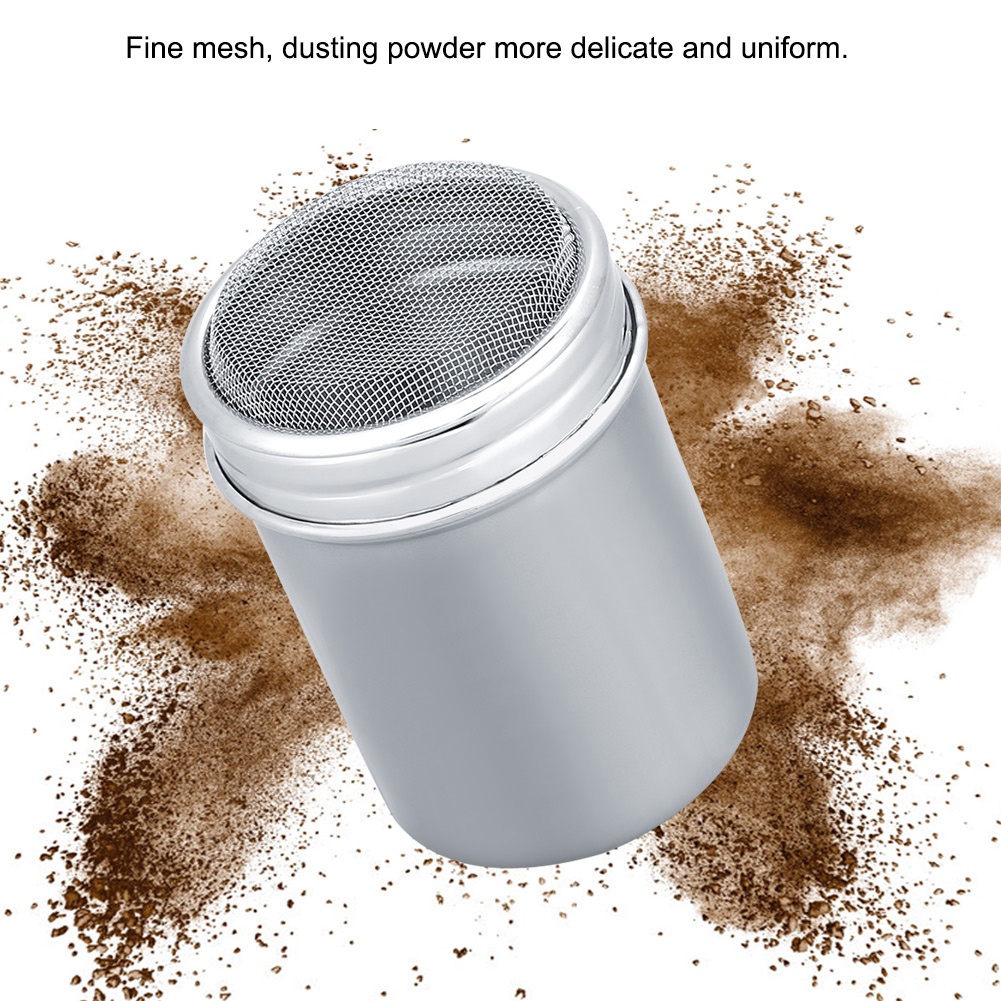 Pulverstreuer Aus Edelstahl Für Kakao, Zucker, Kaffee, Pfeffer Und Gewürze (konkav S)