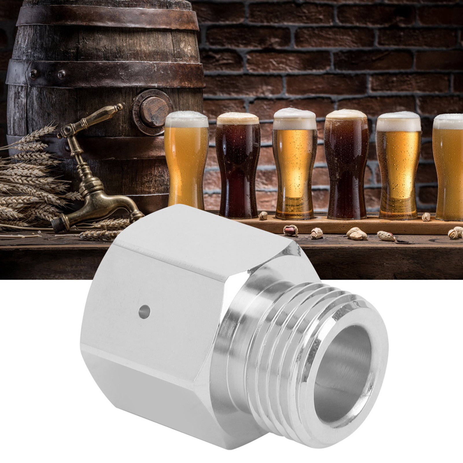Co2-tankzylinder-adapter, Silberfarben, Innengewinde Tr21-4 Auf Außengewinde W21.8-14
