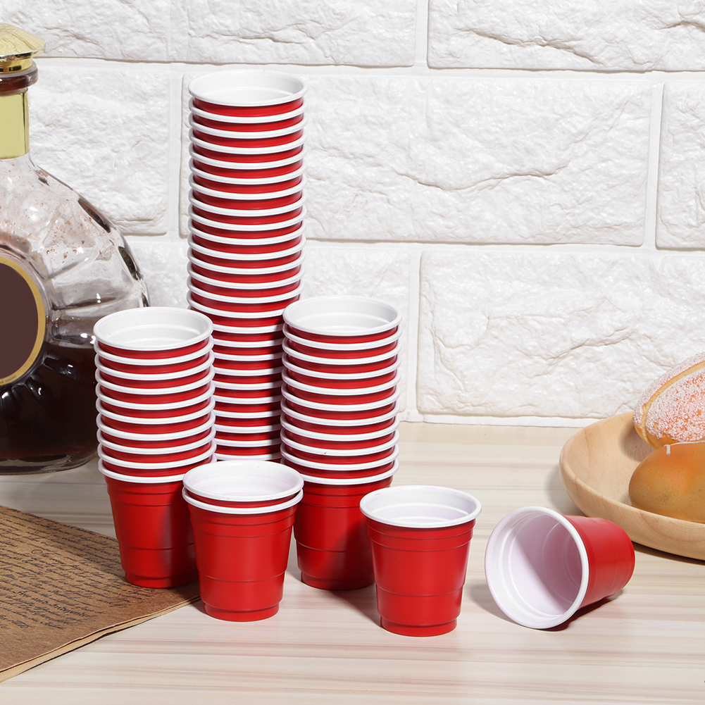 50 Stück 60 Ml Einweg-plastikbecher Für Kaffee, Bier, Geschirr Und Partys