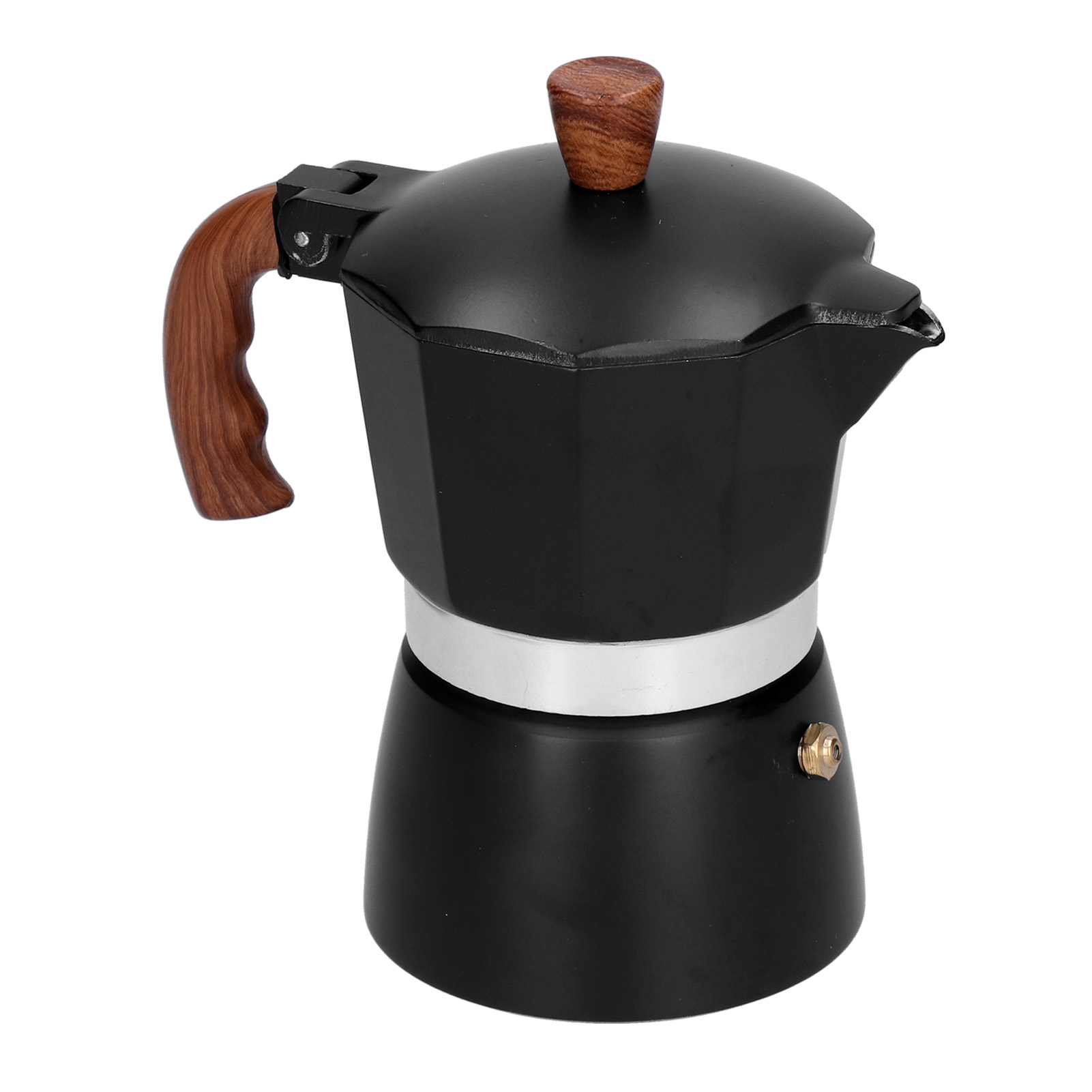 Tragbare Espressokanne Aus Aluminiumlegierung Mit Wärmeisolierendem Griff Für Zuhause Und Büro, 300 Ml, 6 Tassen