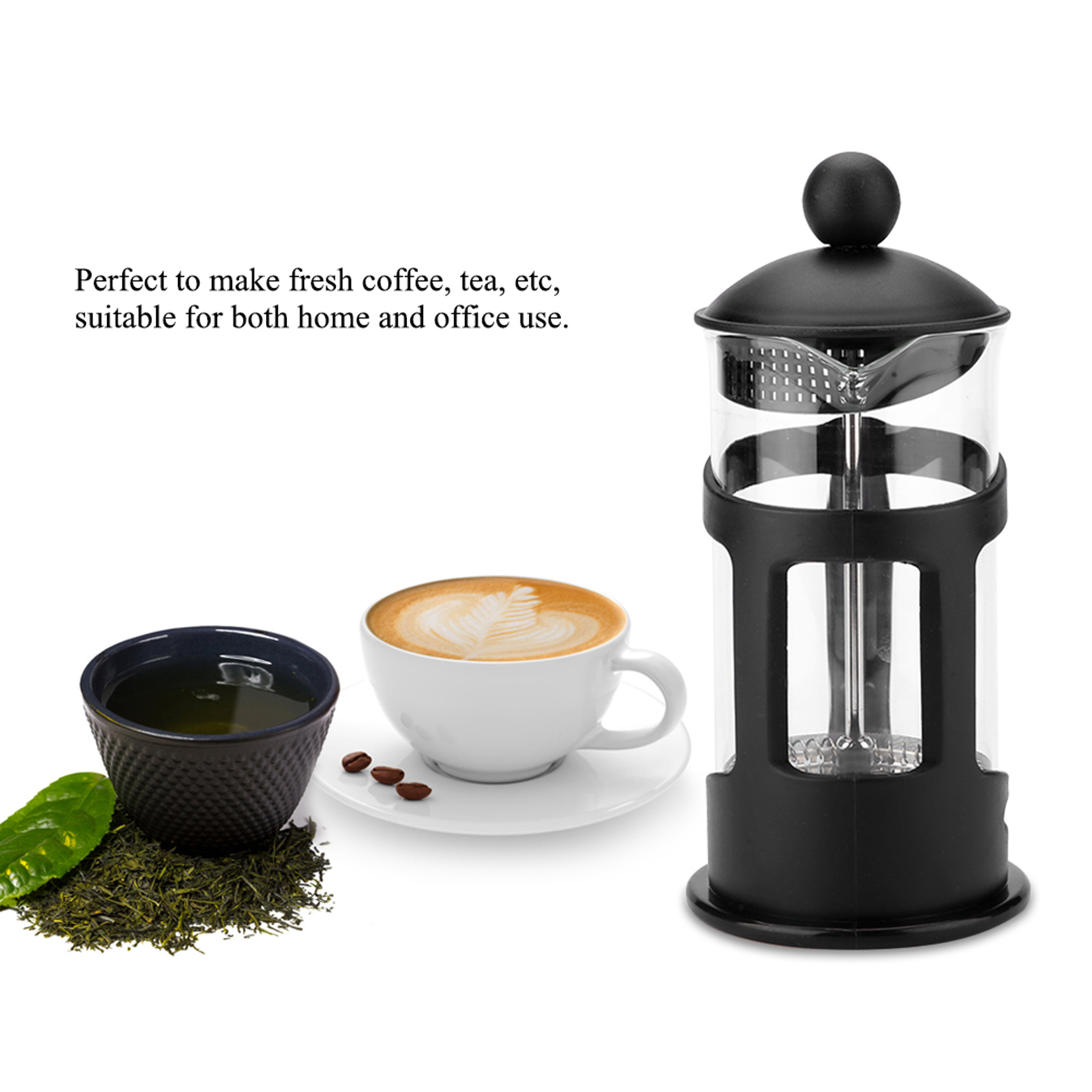 Tragbare Kaffeekanne Aus Edelstahl Und Glas Für Zuhause Und Büro (800 Ml)
