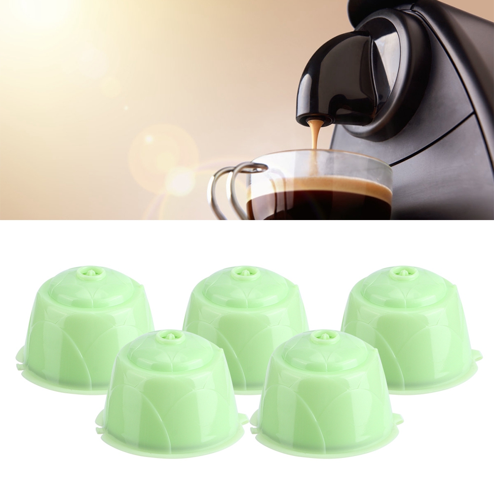 5 Stück Lebensmittelechte, Wiederverwendbare Kaffeekapselfilter, Zubehör Für Kaffeemaschinen, Passend Für Dolce Gusto