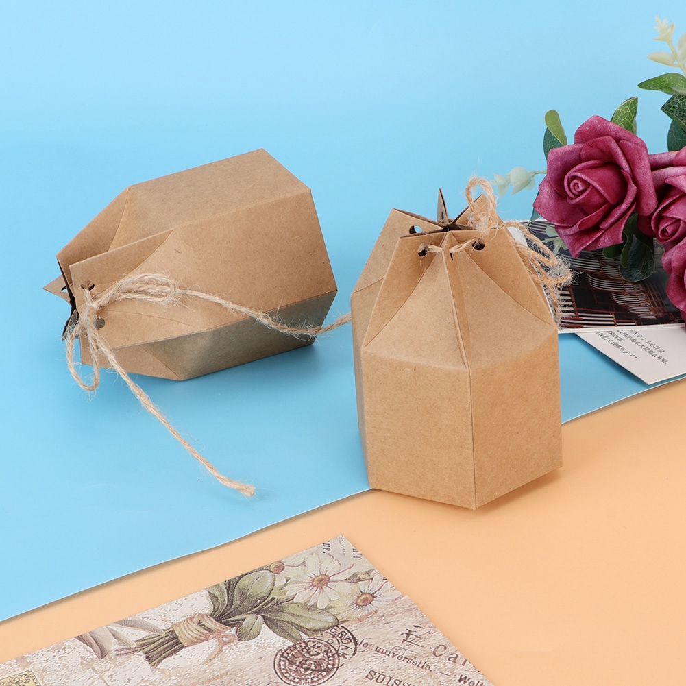 50 Stück Innovative Diy-geschenktüten Aus Papier Mit Hanfseil Für Süßigkeiten, Ideal Für Hochzeiten, Partys Und Babypartys