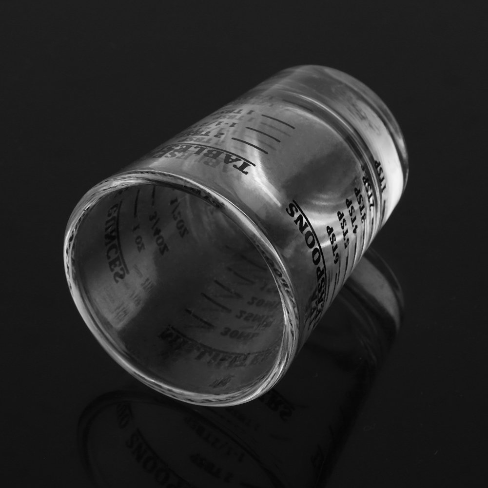 Kleiner Messbecher Aus Glas (oz/ml/teelöffel/esslöffel), 4 Skalen, 1 Unze (30 Ml), Küchenhelfer