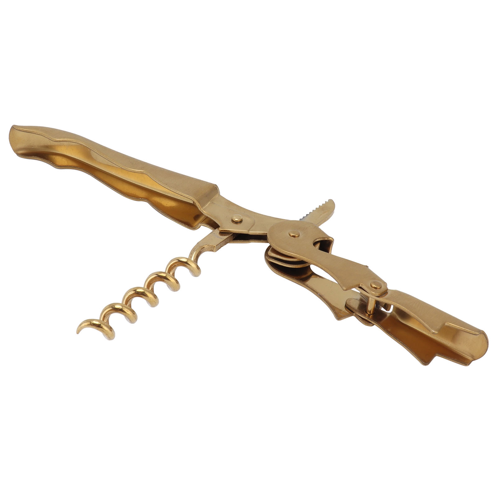 Korkenzieher Mit Seepferdchenmotiv, Weinöffner, Flaschenöffner, Messer, Edelstahl, Hippocampus-dosenöffner, Doppelgelenk-korkenzieher, Gold