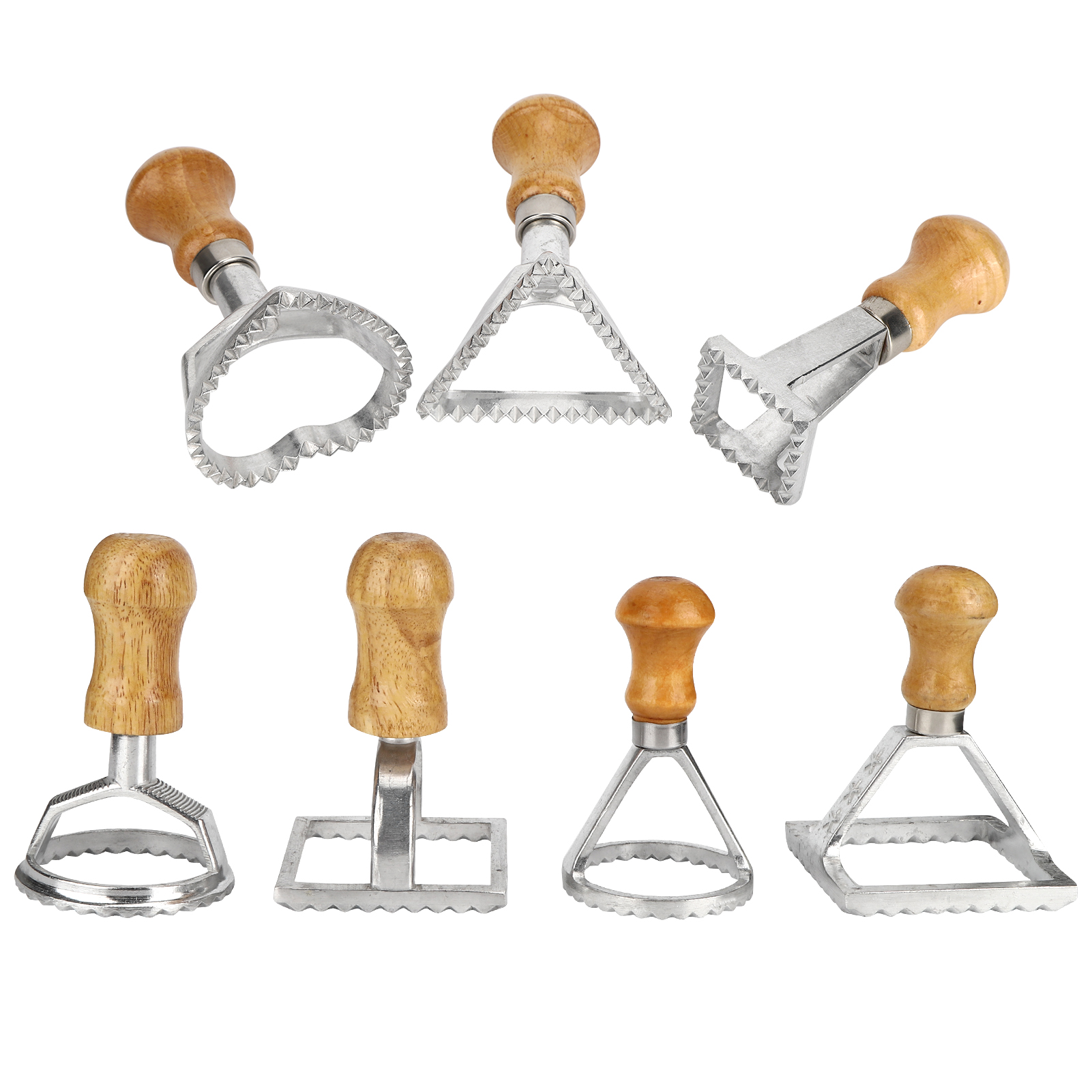 7-teiliges Set Teigtaschenformen, Diy Kekse, Kuchen, Gebäck, Pasta, Stempelpresse, Ausstecher, Küchenaufsatz