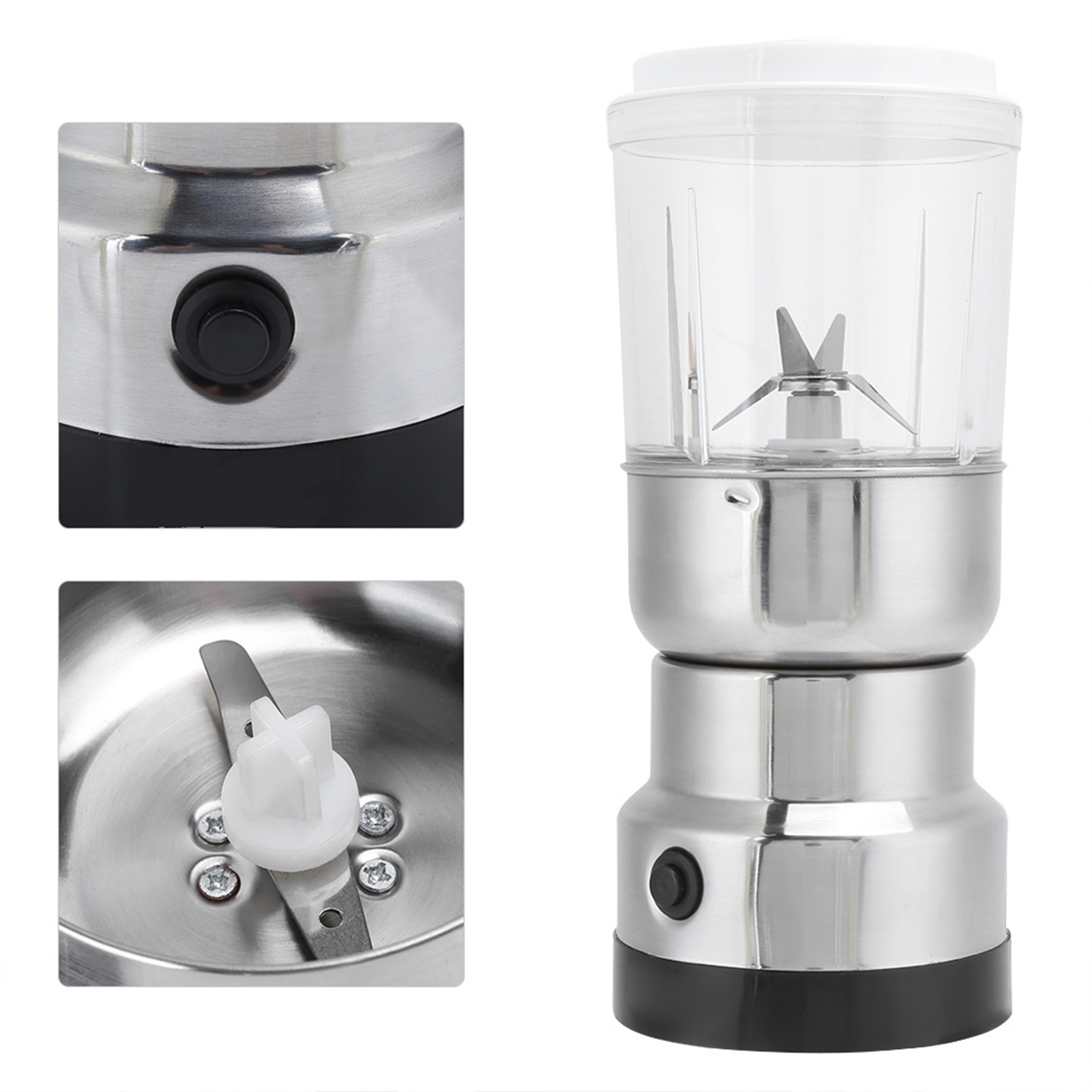 Elektrische Haushalts-kaffeemühle Aus Edelstahl Mit 220-v-stecker (eu-stecker)