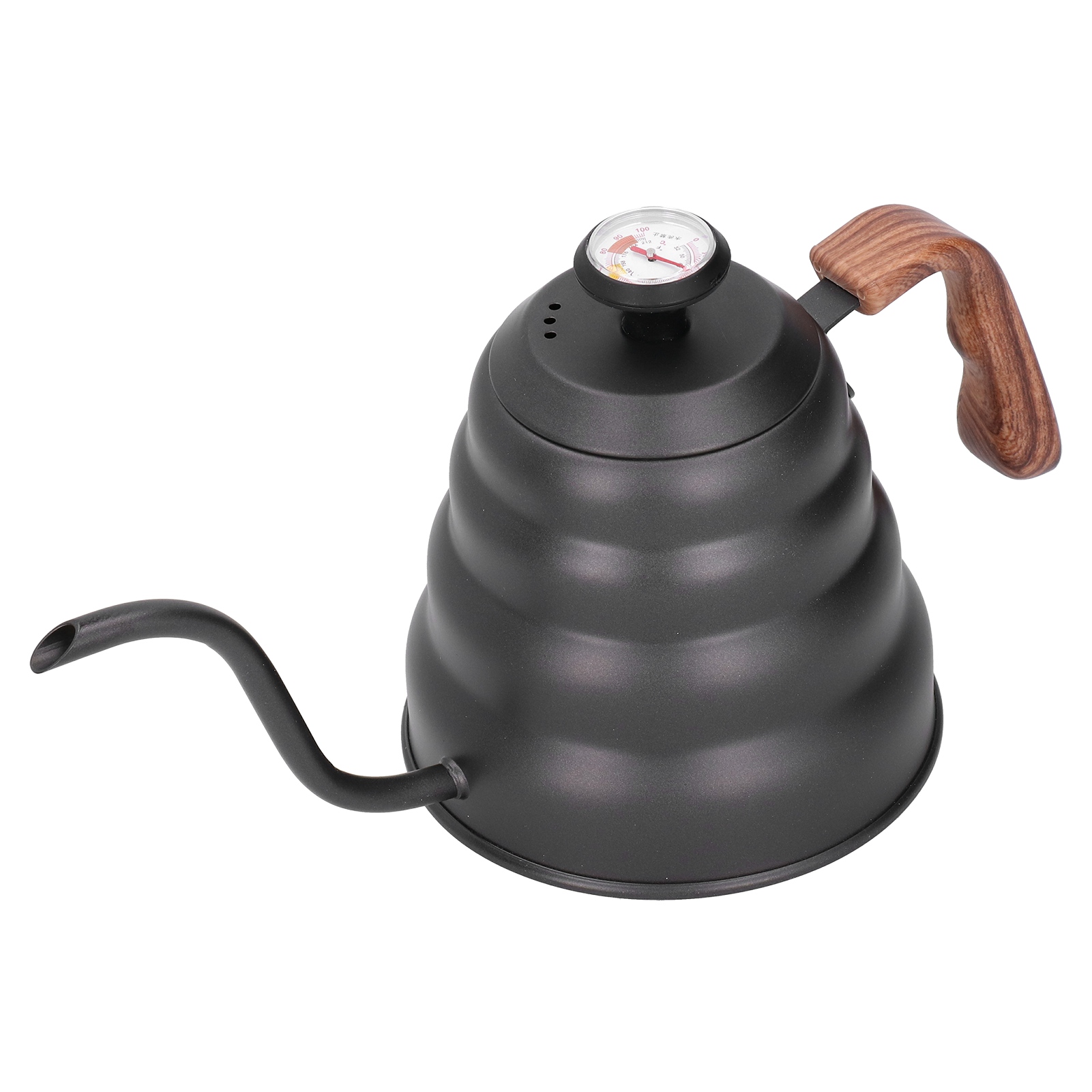 1,2-liter-edelstahl-teekessel Mit Thermometer, Schwanenhalsausguss Und Filterkaffeekanne
