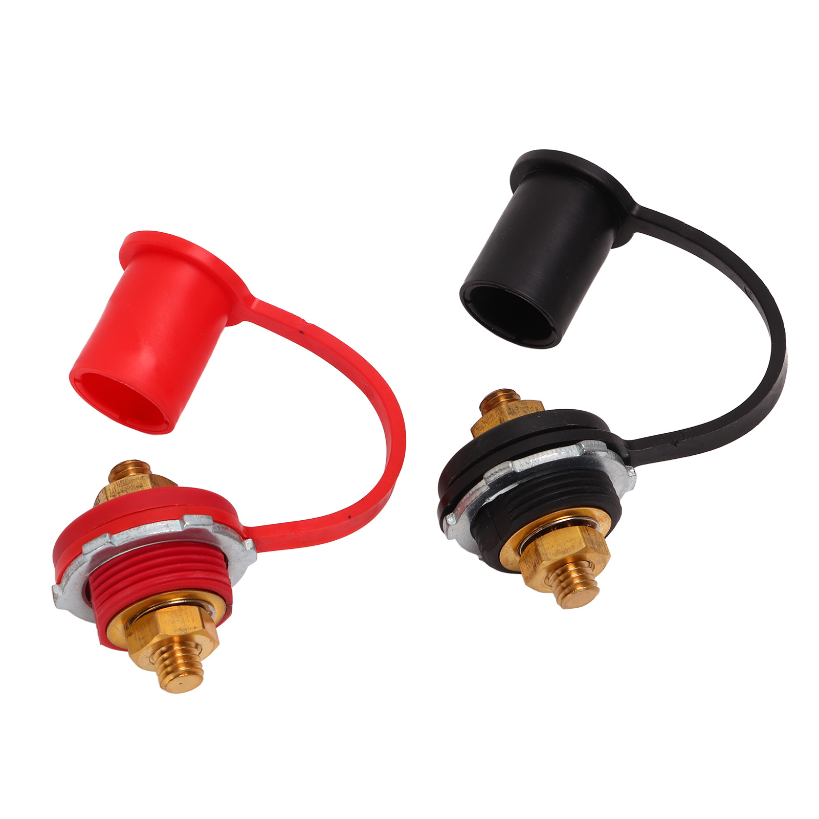 1 Paire De Bornes De Batterie Traversantes 250 A, Rouge Et Noir, Goujon De 3/8 Po, Pour Voiture, Bateau Ou Camping-car