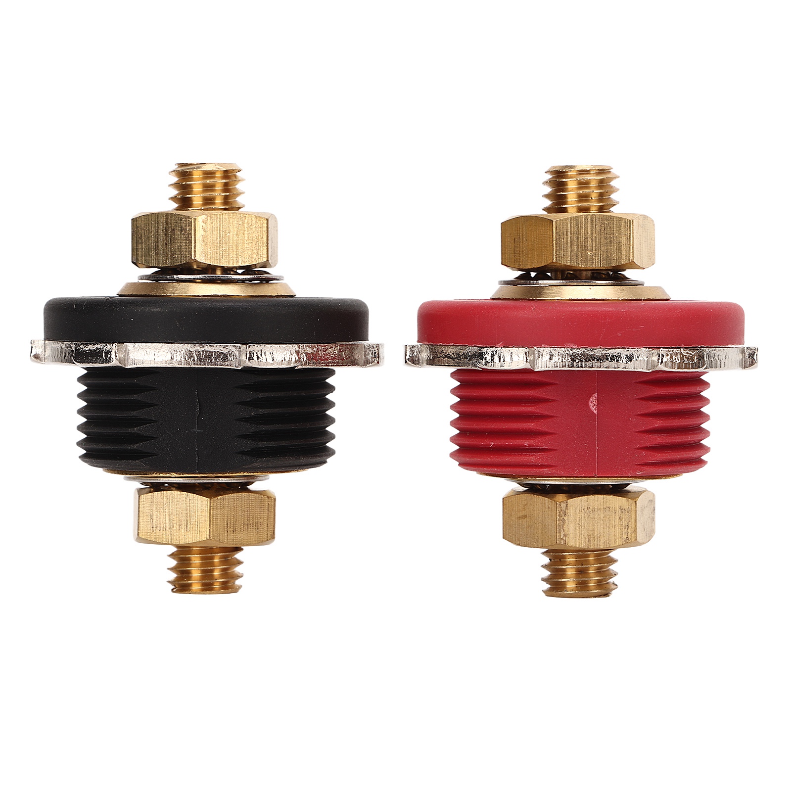 Lot De 2 Bornes De Batterie Traversantes 3/8 Po, 250 A, Noir Et Rouge, Connecteur Universel Pour Camping-car Et Bateau