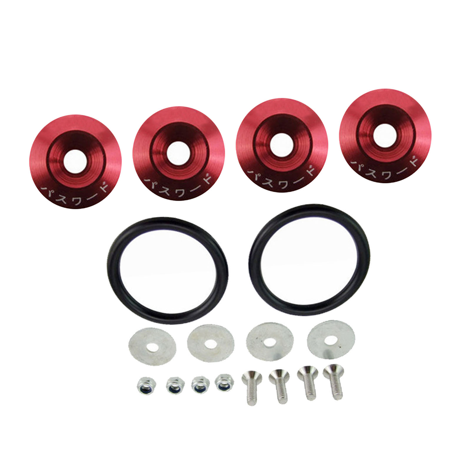 Kit De Fixations Rapides Jdm Complet, Surface D'Oxydation Anodique Haute Résistance Pour Voiture, Rouge