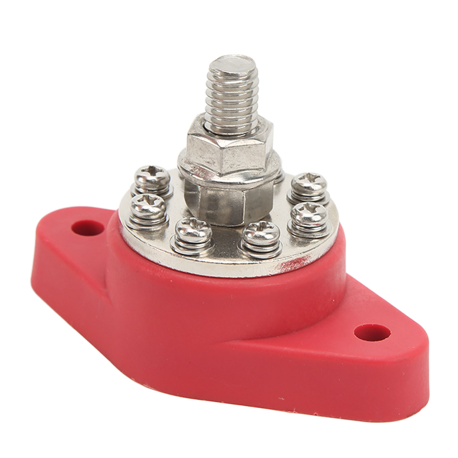 Borne De Distribution D'Alimentation À Goujon Unique Rouge M10 De 3/8 Po Pour Batterie 12 V/48 V, Borne De Jonction, Bloc De Barres Omnibus, Goujon Pour Voitures, Camping-cars, Bateaux Et Camions