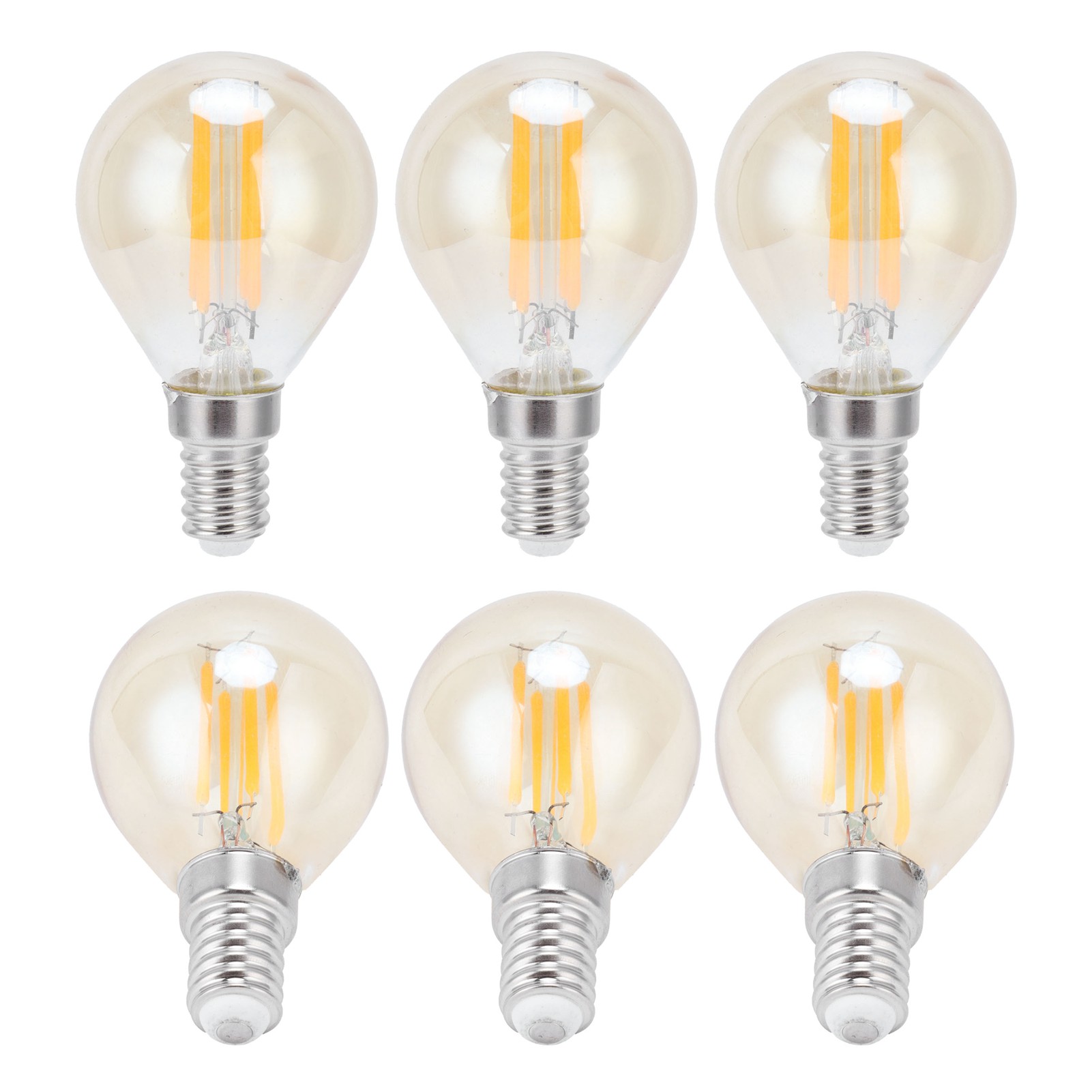Stück G45 Led-glühbirnen Mit Goldfaden, 2700 K, 4 W, E14-sockel, Vintage-glas, Klar, Warmweißes Licht, 220–240 V