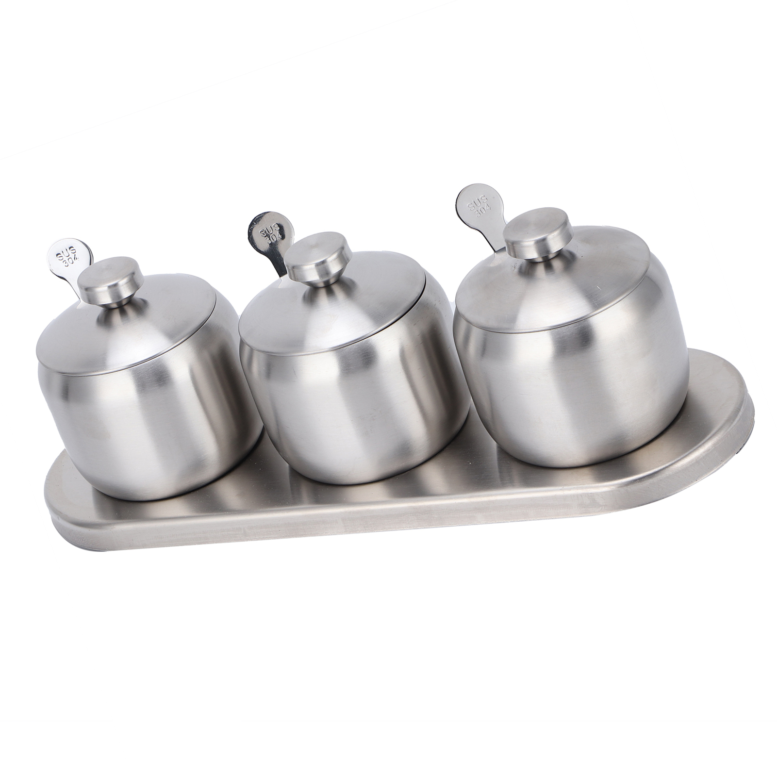 Gewürztopf-set Aus Edelstahl 304 Für Gewürze, Salz, Zucker Und Pfeffer