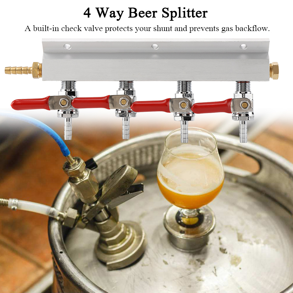 Mehrwege-co2-luft-gasverteiler Für Zuhause, Bier, 4-wege