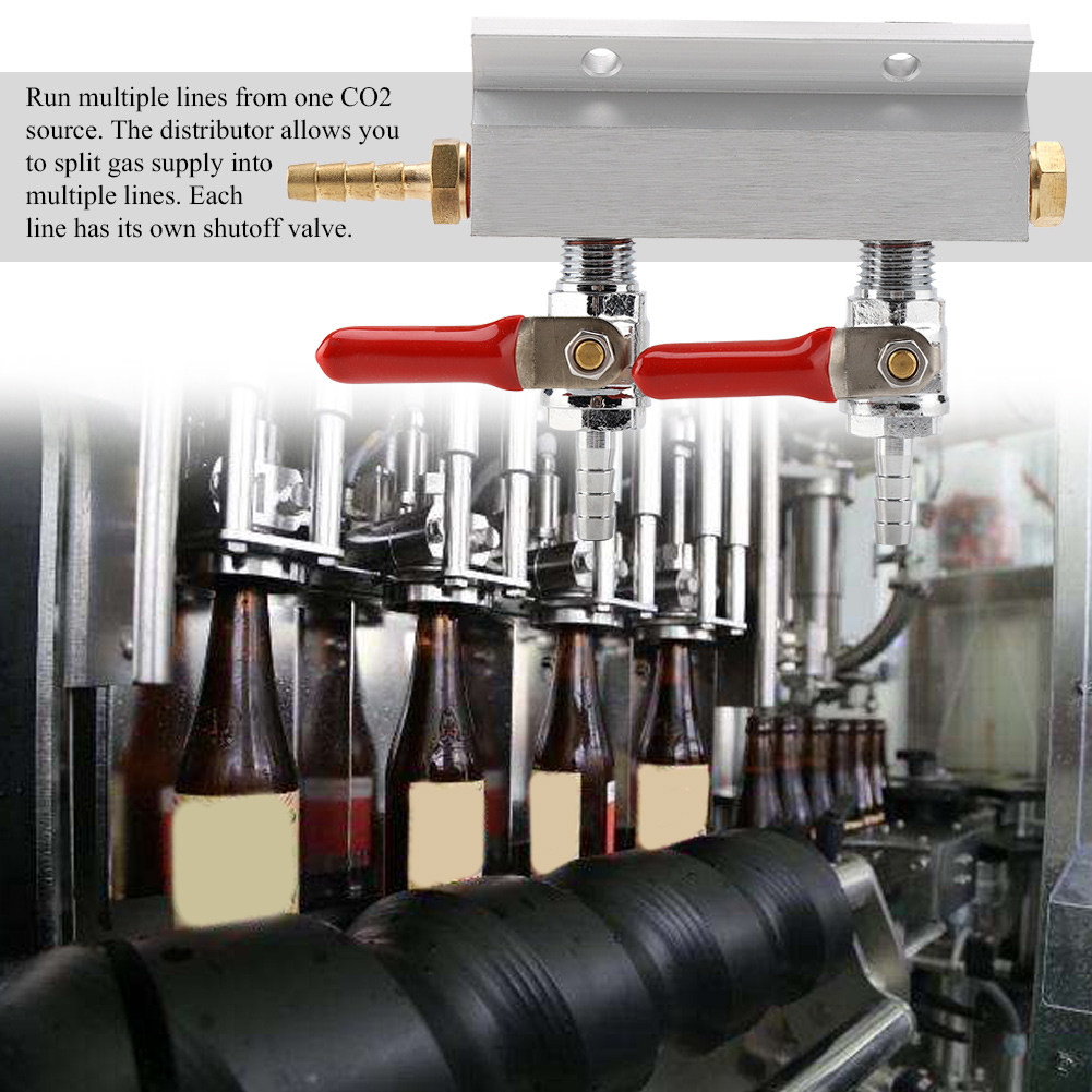 Mehrwege-co2-luft-gasverteiler Für Zuhause, Bier, 2-wege