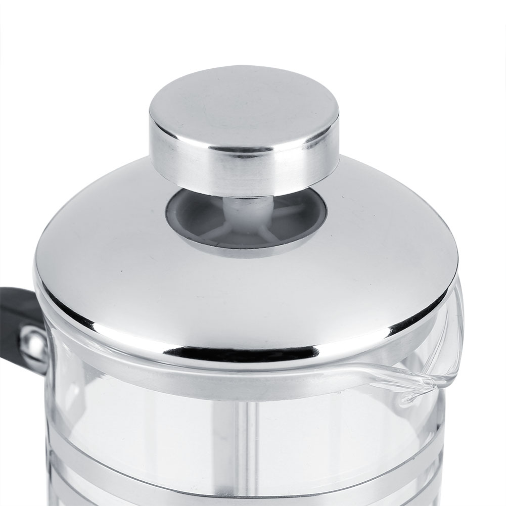 350 Ml Kaffeekanne Aus Edelstahl Und Glas Mit Französischem Filter Und Pressstempel