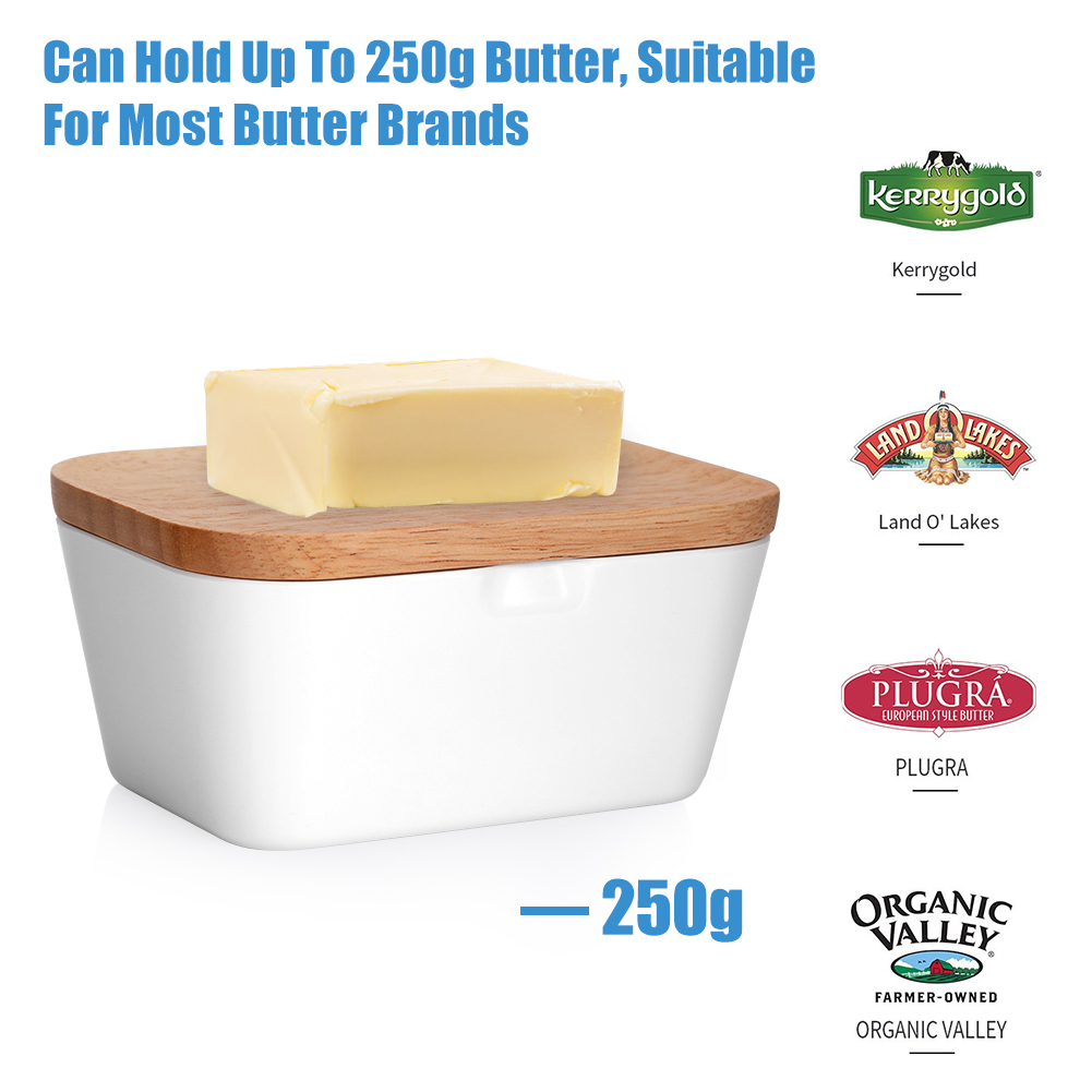 Verschließbare Butterdose Mit Holzdeckel, Aufbewahrungsbox