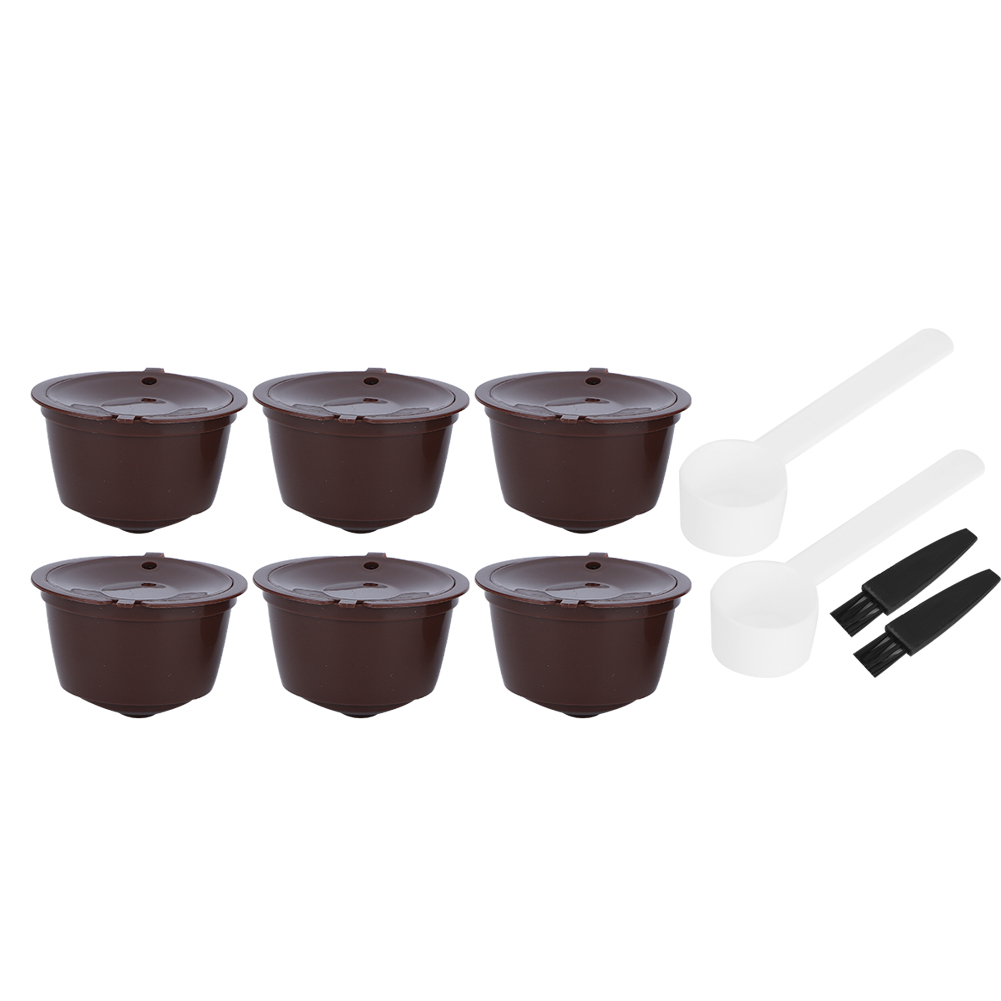 2er-set Wiederverwendbare, Nachfüllbare Kaffeekapseln Mit Löffel Und Bürste, Passend Für Dolce Gusto Kaffeemaschinen