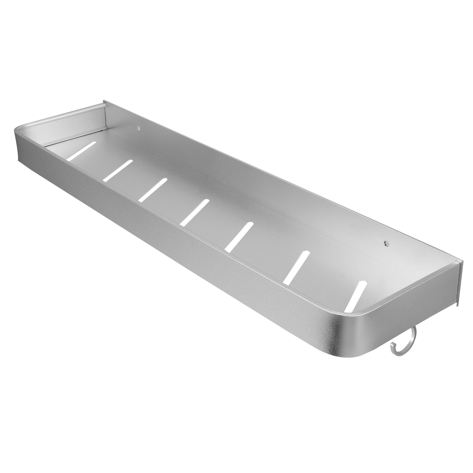 Badezimmerregal Zur Wandmontage, Aluminium, Duschablage, Einlagig, Shampoo-ablage, 50 Cm, Mit Haken