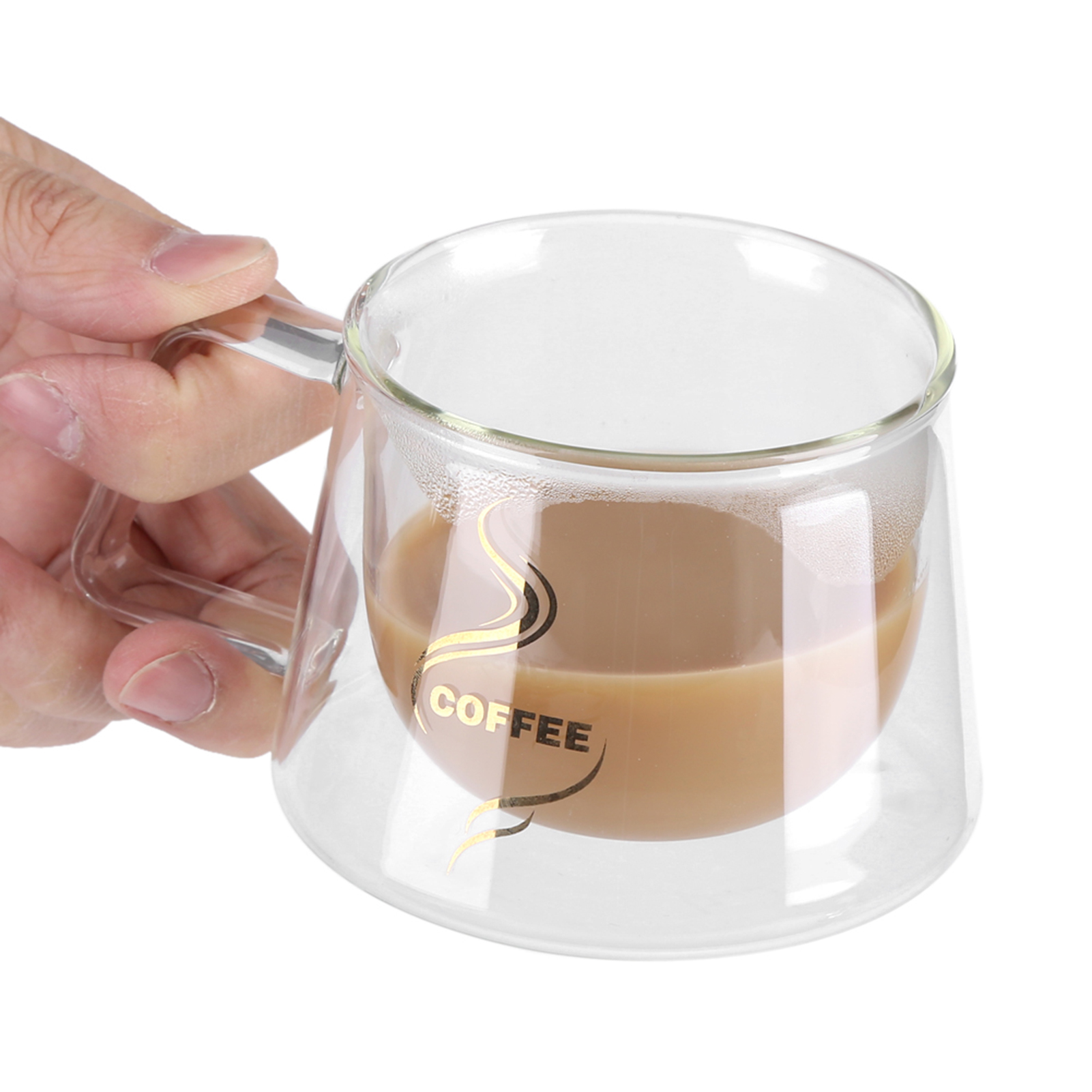 Doppelwandiger, Isolierter Glasbecher, Hitzebeständiger Becher, Glaswaren Für Kaffee, Tee Und Milch